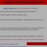 Can I Make Constructors Final Static Abstract Java Interview Question And Answers