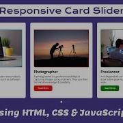 Create Responsive Card Slider In HTML CSS JavaScript Image Slider In HTML CSS JavaScript