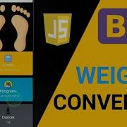 Weight Converter Project Using Javascript Bootstrap 4 Simple Weight Converter App