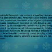ARRAY NETWORKS Enterprise Secure Application Delivery