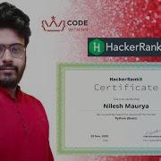 Python Basic Certification Hackerrank Certifications CODE WITH NM
