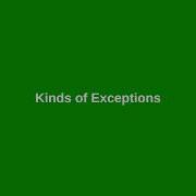 Chapter 12 Kinds Of Exceptions