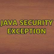 Java Security Exception