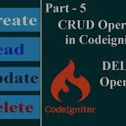 CRUD Operation In Codeigniter In Hindi Delete Operation In Codeigniter In Hindi