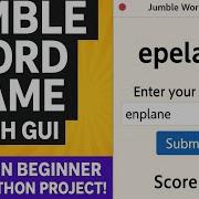 Jumble Word Game With GUI Using Python Fun Beginner Python Project