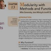 Chapter 13 Modularity With Methods And Functions