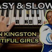 Easy Slowly Piano Tuto Sean Kingston Beautiful Girls Beginner Piano Number Notes