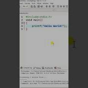 Print Hello World In C Programming First Program In C Language C Coding Programming Shorts
