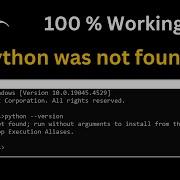 Python Was Not Found Error Resolved Python Install Error Command Prompt