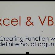 Array As Parameter In Function Excel VBA