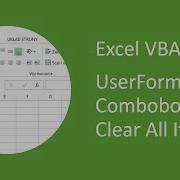 Excel VBA UserForm Combobox Clear All Items