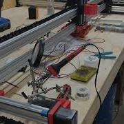First Gcode On The 3d Printed Cnc Router Test