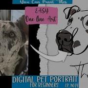 EASY One Line Art For Beginners Pet Portrait Procreate Pet Tutorial Designs Oneline EP 14