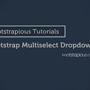 Bootstrap MultiSelect Dropdown Tutorial