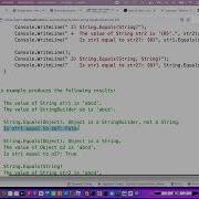 Objeto String En C Entendiendo El Método Equals Para Comparar Cadenas