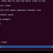 Vim Tutorial Join And Split Lines