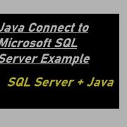 Connect SQL Server With Java