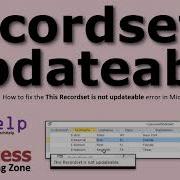 Why Does My Form Or Query Say This Recordset Is Not Updateable In Microsoft Access