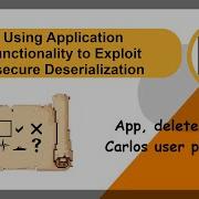 Using Application Functionality To Exploit Insecure Deserialization Portswigger Labs