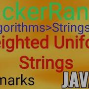 Weighted Uniform Strings Problem From HackerRank Algorithms Explain Solution Java Programming
