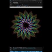 04 03 Turtle Graphics Draw The Rainbow Flower Shorts Shortsvideo Turtle Python