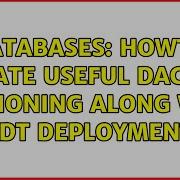 Databases Howto Create Useful Dacpac Versioning Along With SSDT Deployment