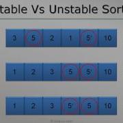 Stable Vs Unstable Sorts