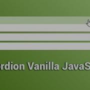 Accordion With Vanilla JavaScript