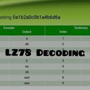 LZ78 Decoding I Dictionary Techniques I Encoding Techniques I Data Compression