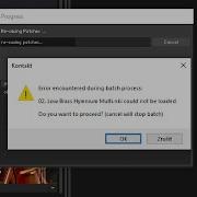 Error Encountered During Batch Process In Kontakt FIX