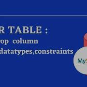 Alter In Mysql Adding Dropping Of Column Modifying Datatypes And Constraints Of Attributes