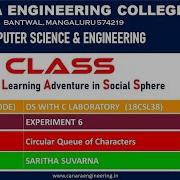 VTU DS LAB 18CSL38 DATA STRUCTURES LABORATORY CIRCULAR QUEUE E6 L1