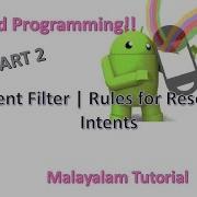 Rules For Resolving Intents Intent Filer Intents Part 2 Malayalam Tutorial