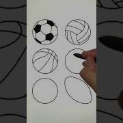 Howto Drawing Sports Ball Art Viral Shorts