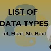 6 Список типов данных Int Float Str Bool Python для всех