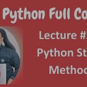 Python String Methods Python Tutorial Python Full Course Lecture 24