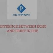 PHP Variables Echo Print Statement PHP Tutorial For Beginner