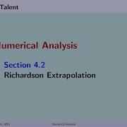 MathTalent Numerical Analysis Sec 4 2 Richardson Extrapolation