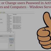 How To Reset Or Change Users Password In Active Directory Users And Computers Windows Servers