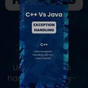 C Vs Java Exception Handling Coding Cpp Java Programming Code Software Shorts