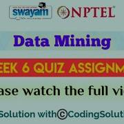 Data Mining Week 6 Answers NPTEL 2022