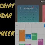 Part 1 Javascript Calendar Events Booking And Scheduler In Javascript Tutorial