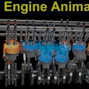 Animated V12 Engine Gasoline Ignition 3D Models