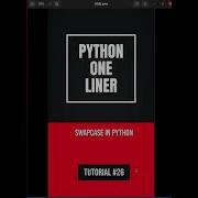 Python One Liners 26 Shorts Swapcase In Python