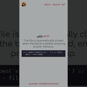 Python Context Management In 15 Sec Python Pythontricks Pythonforbeginners Pythontutorial Code