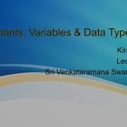 1st Semester Problem Solving Using C Constants Variables Data Types 4