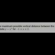 Optimization Maximum Vertical Distance Math130