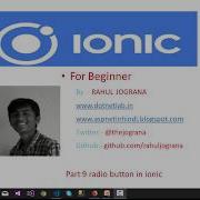 Part 9 Radio Button In Ionic