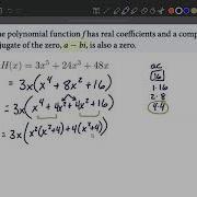 Complex Conjugate Theorem Find All Zeros Real And Complex