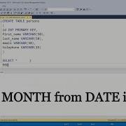 How To Get MONTH From DATE In SQL